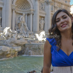 Sensual girl in Trevi Fountain