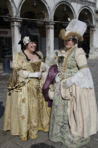Girls in Venice Carnival dresses