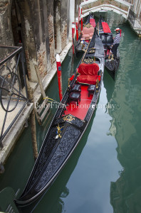 Gondolas portrait in Venice